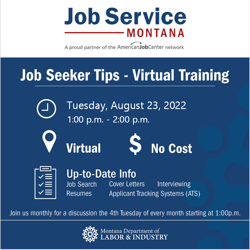 Virtual - Job Seeker Tips Training