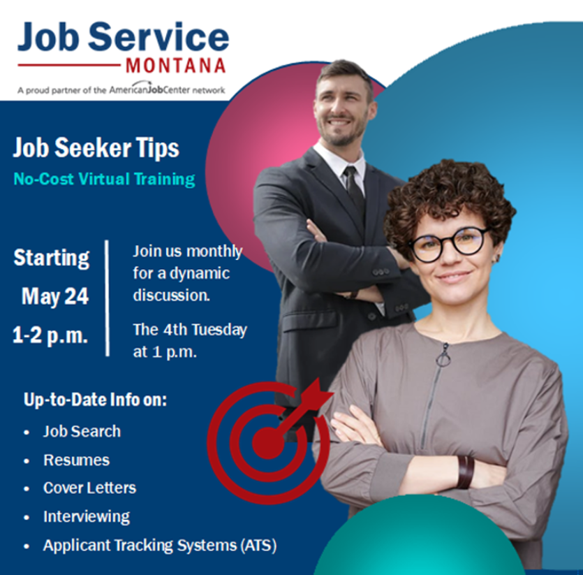 Job Seeker Tips Virtual Training Flyer