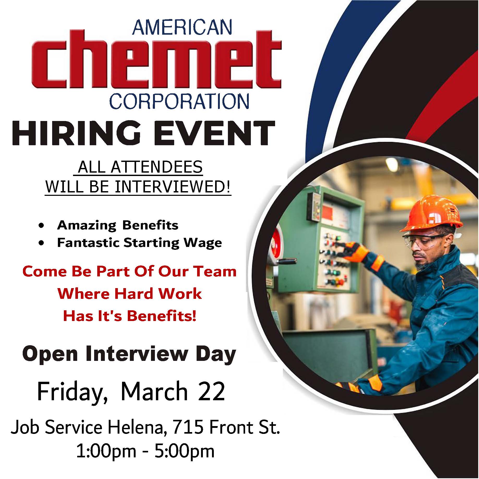 Helena - American Chemet Hiring  Event