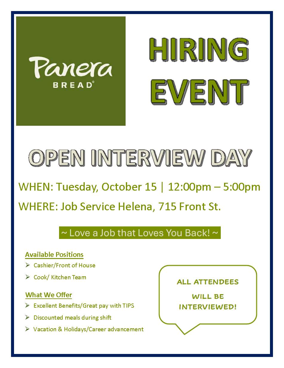 Helena - Panera Bread Hiring Event